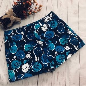 NEW Floral Twill Chino Shorts Blue Summer Buttoms